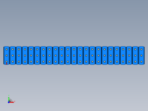 彩色公头100mil（2.54mm）系列-DS1021_blue_3x23p_100mil_Type43_rev1.0前视缩略图
