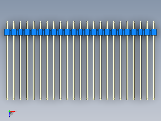 彩色公头100mil（2.54mm）系列-DS1021_blue_3x23p_100mil_Type43_rev1.0俯视缩略图