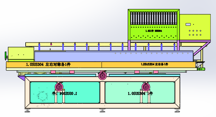 01月-3米冷却定型台（sw18可编辑+工程图+bom）