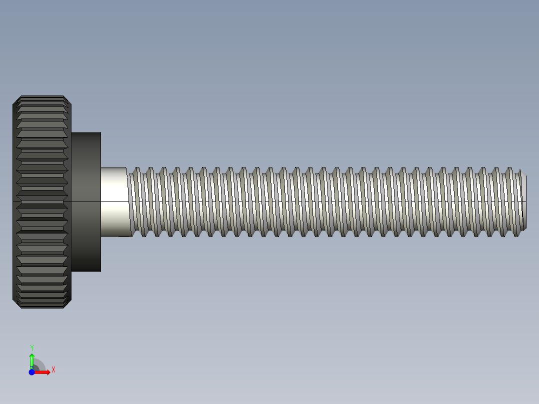 滚花旋钮-Knurled Knob 8-32x0.5x1.STEP前视图