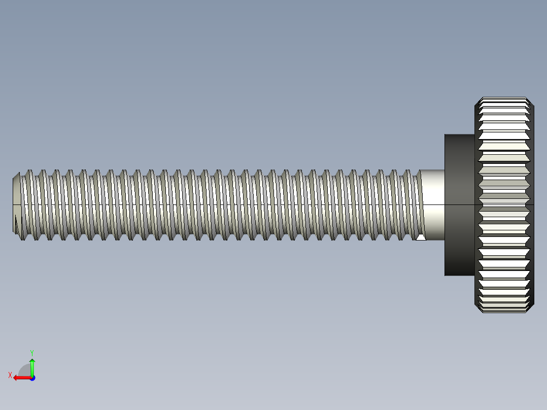 滚花旋钮-Knurled Knob 8-32x0.5x1.STEP后视图