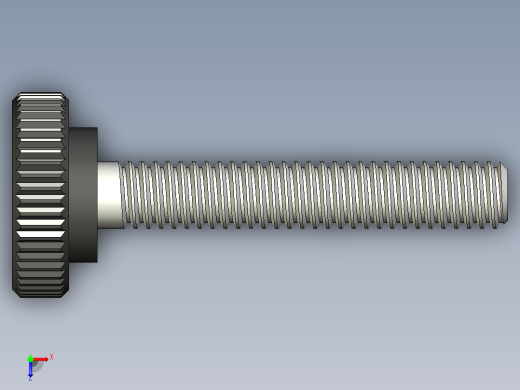 滚花旋钮-Knurled Knob 8-32x0.5x1.STEP俯视缩略图