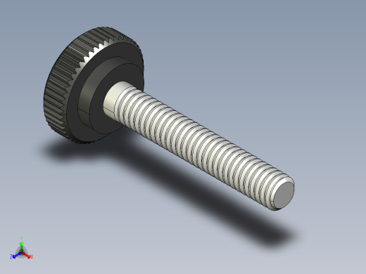 滚花旋钮-Knurled Knob 8-32x0.5x1.STEP正等轴测缩略图