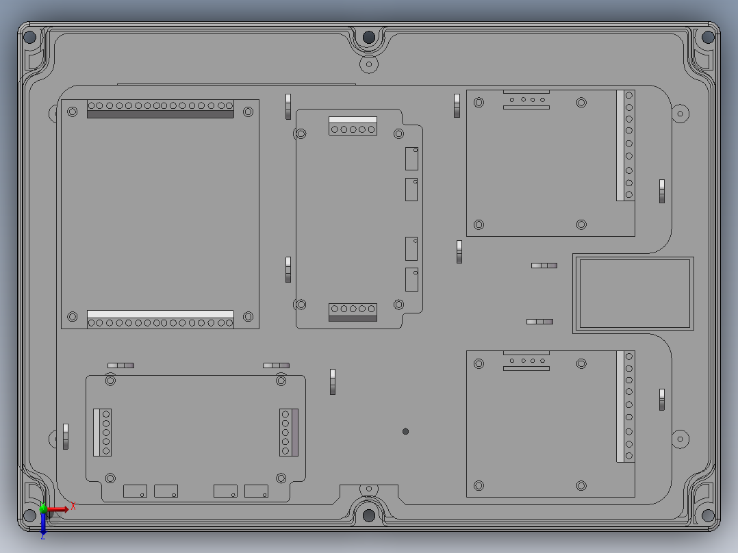 电气控制箱怎么做防水，要求也能散热俯视图
