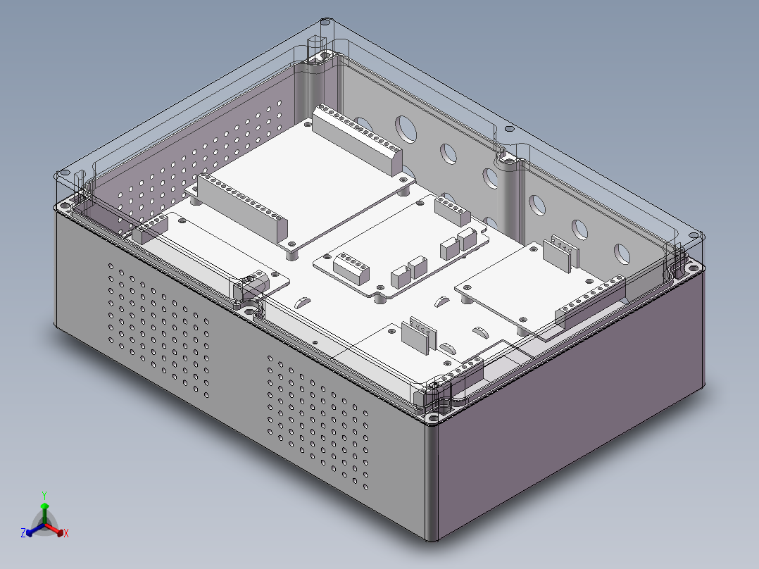 电气控制箱怎么做防水，要求也能散热正等轴测图