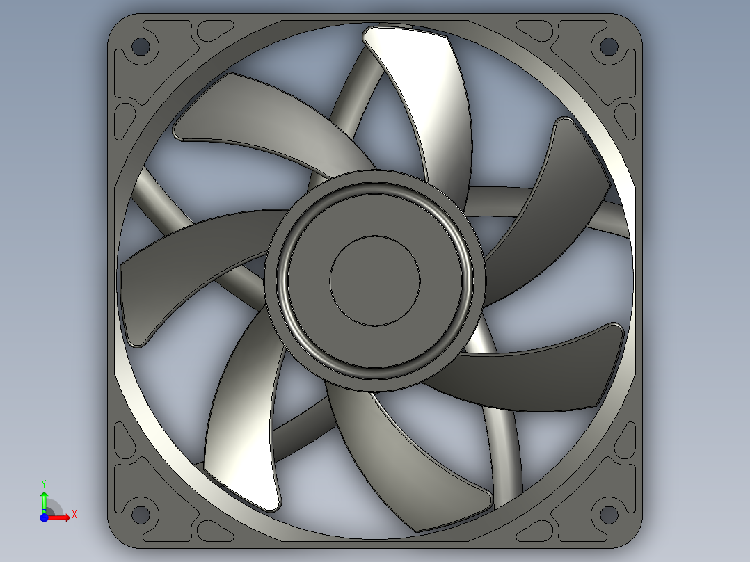 Noctua NF-A12x15 Fan风扇前视图