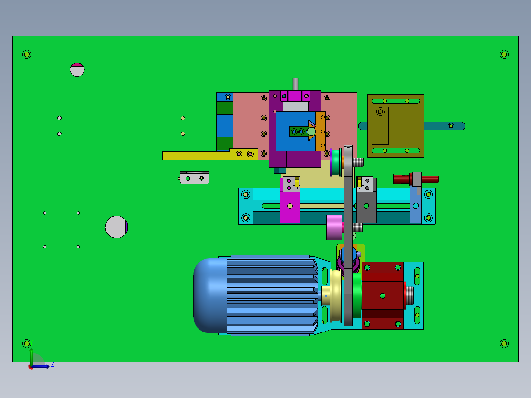 老式精车机左视图
