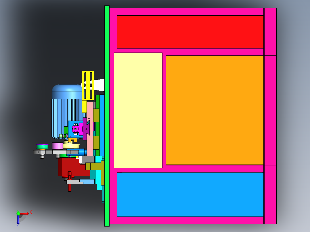 老式精车机俯视图
