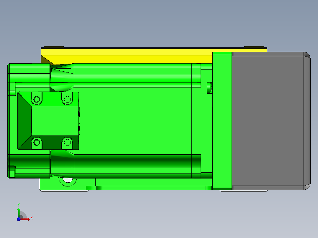GTA内嵌同步带全封闭GTA12-R-60步进前视图