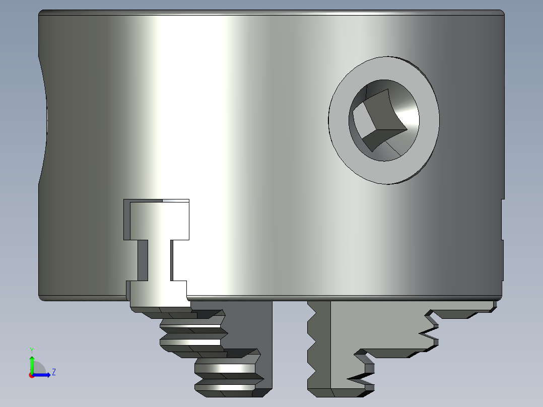 Fuerda 80mm 三爪卡盘左视图