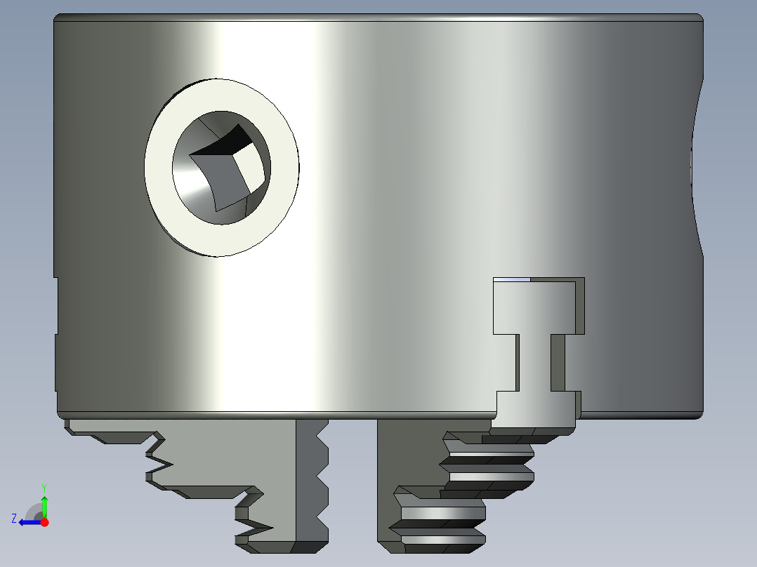 Fuerda 80mm 三爪卡盘右视图