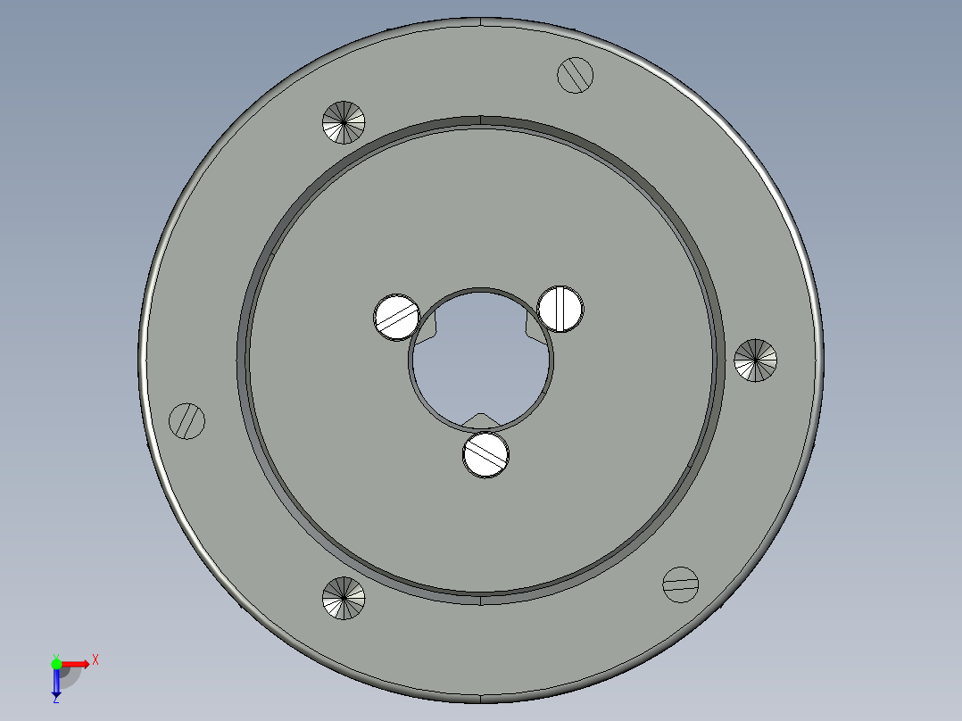 Fuerda 80mm 三爪卡盘俯视图