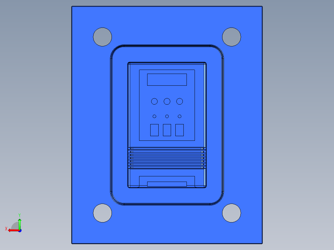 电器柜 电控柜 (29) 机械设计素材后视图