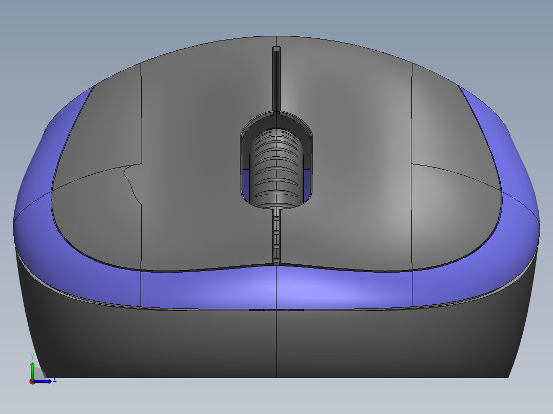 电脑鼠标左视图
