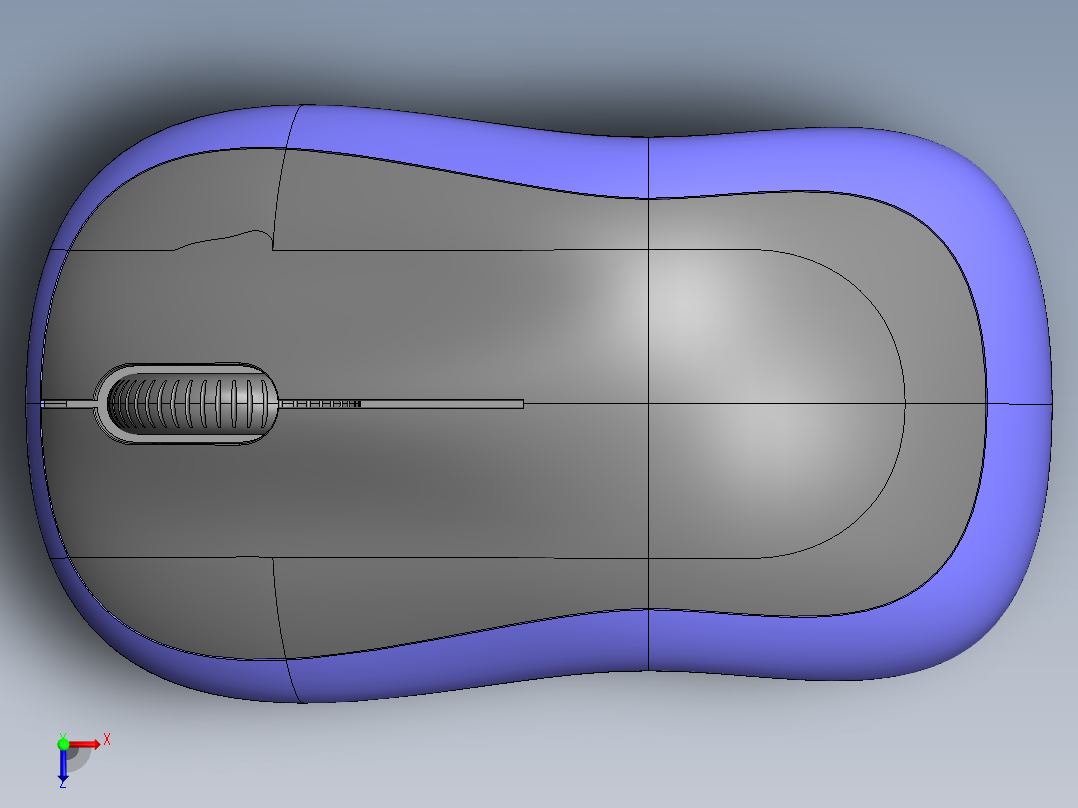 电脑鼠标俯视图