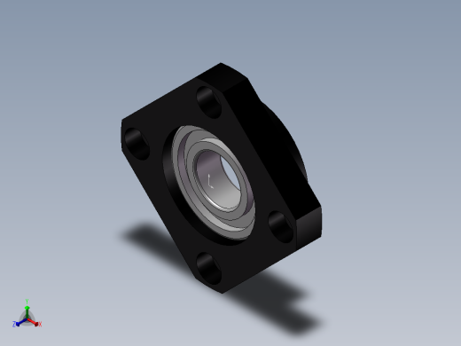 丝杆支撑侧LEB11-25正等轴测缩略图