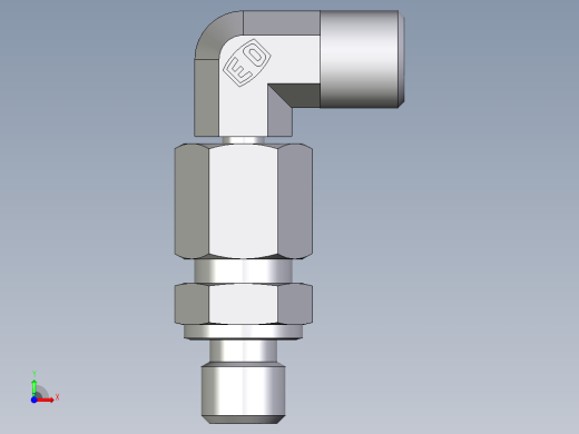 卡套式工业通用硬管接头EO_Assembled_adjustable_standpipe_elbow_EVW06SMOMD71前视缩略图
