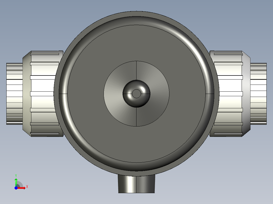 7DKUFCCP NC 气动隔膜阀常闭，BSP螺纹女性联盟结束，PVC-C系列前视图