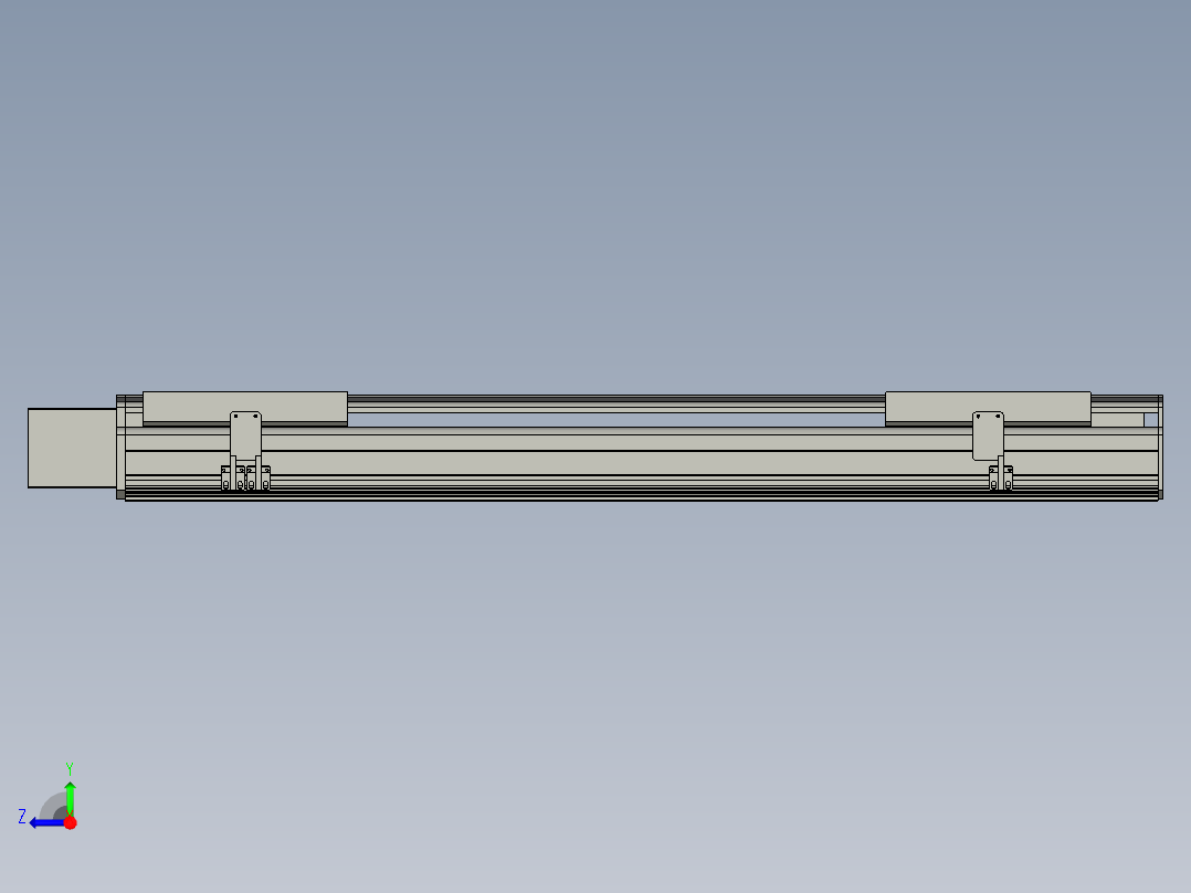 直线模组LHB21-L40-S800-R(B)设计图纸右视图