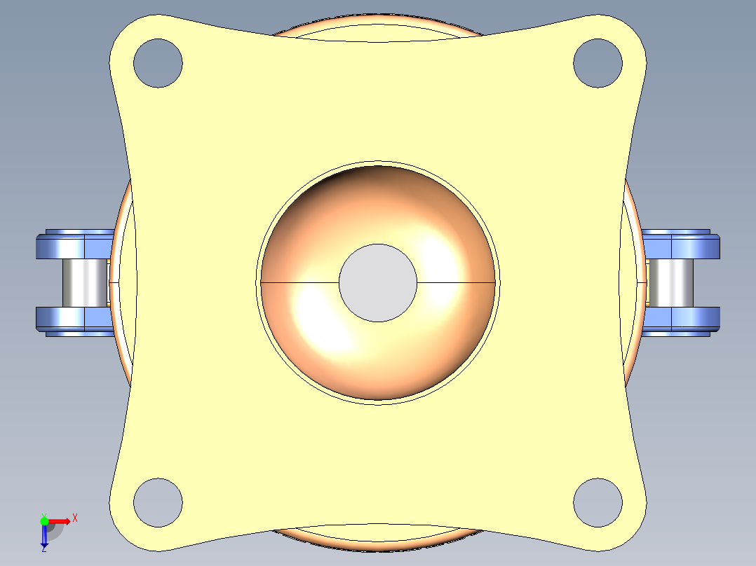 25-两爪机械爪俯视图