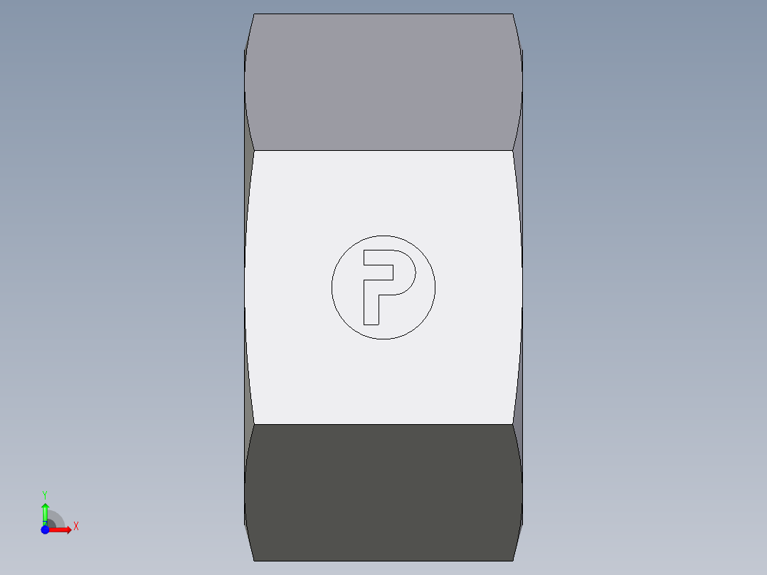 卡套式工业通用硬管接头EO_Nut_EO_24__Cone_end_M25SCFX前视图