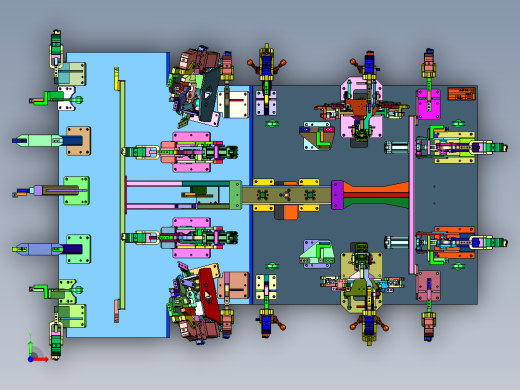 车顶激光焊接夹持夹具前视缩略图