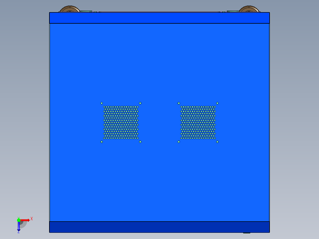 标准网络机柜电话柜监控设备俯视图