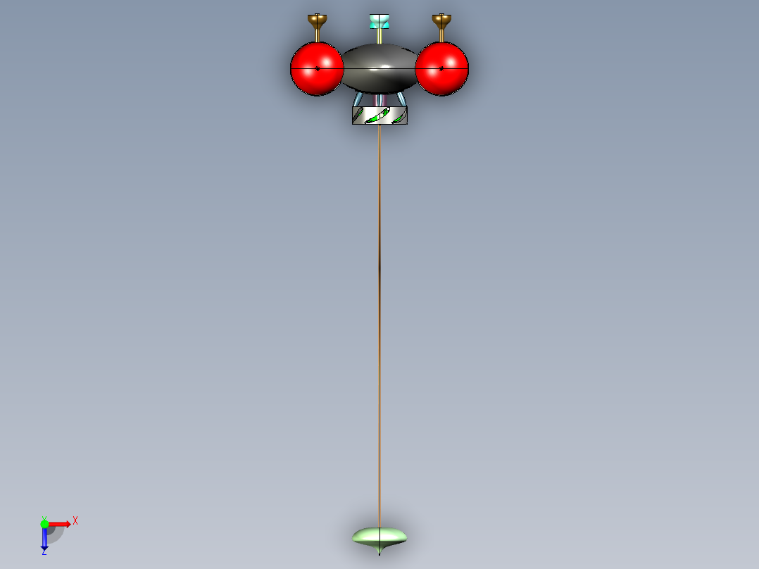 水下潜航器模型俯视图