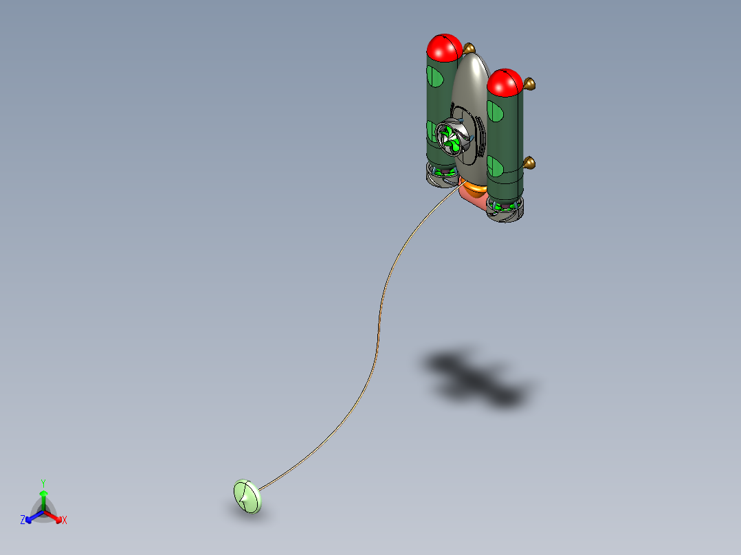 水下潜航器模型正等轴测图