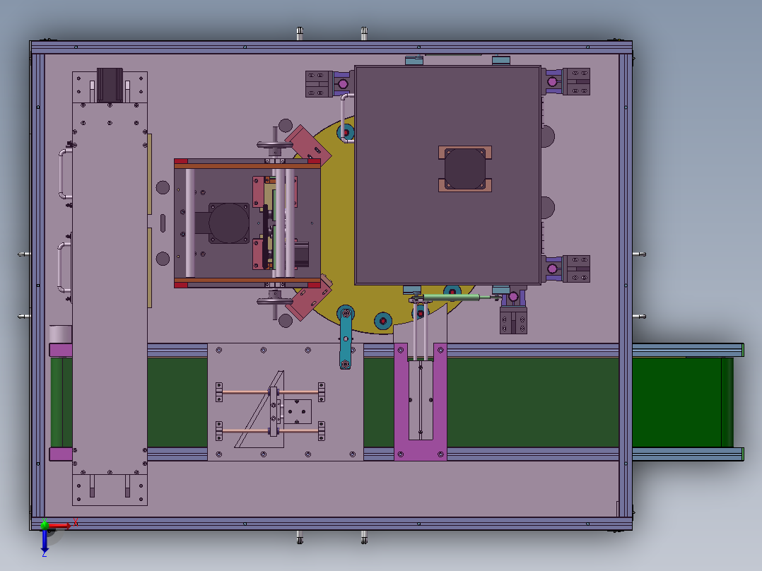 电池套热缩管机俯视图