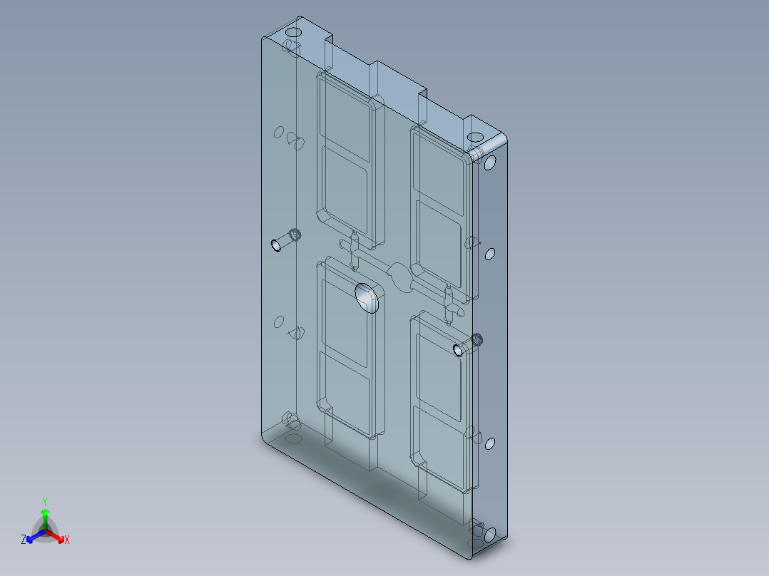 UG手机壳注塑模设计120正等轴测图