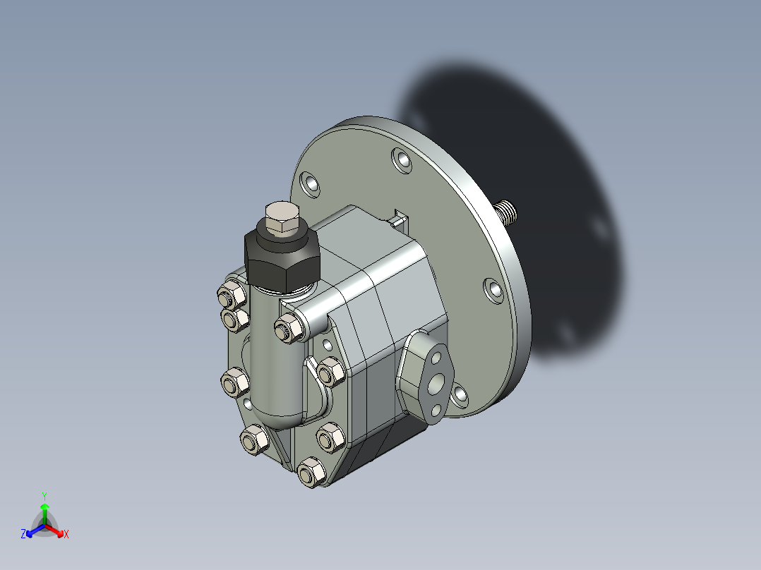 带溢流阀的外啮合齿轮泵