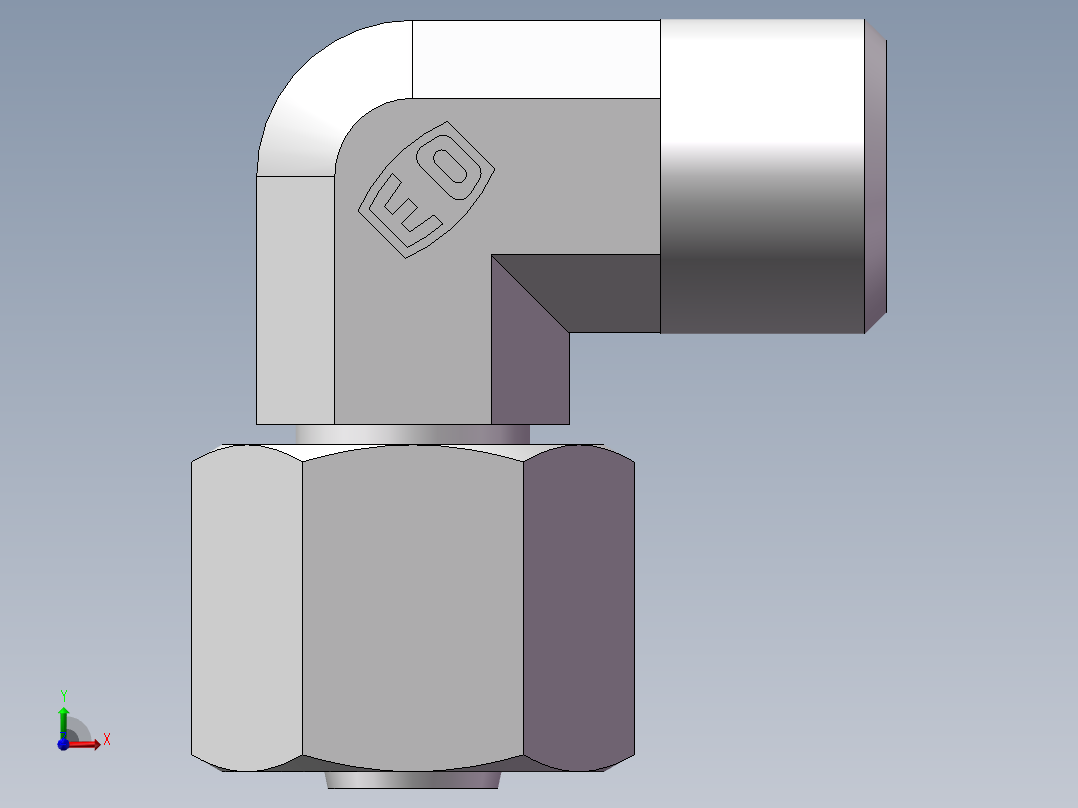 直角组合接头、2C9-14前视图