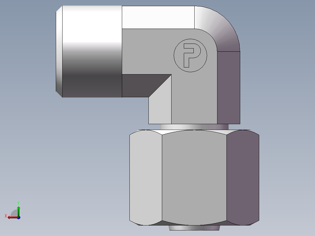 直角组合接头、2C9-14后视图