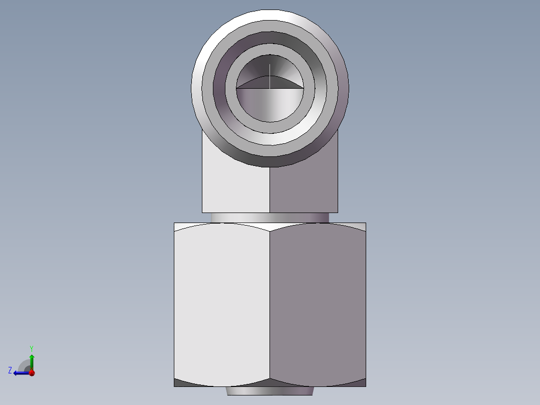 直角组合接头、2C9-14右视图