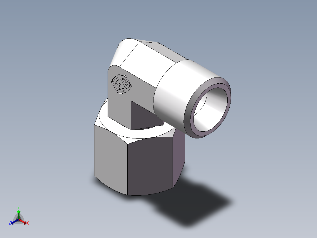 直角组合接头、2C9-14正等轴测图