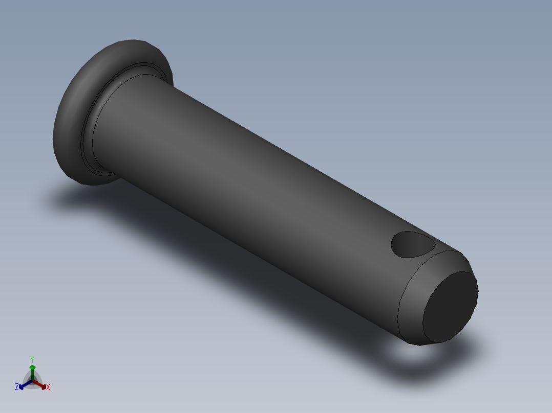 GB882-88 销轴B型8×35正等轴测图