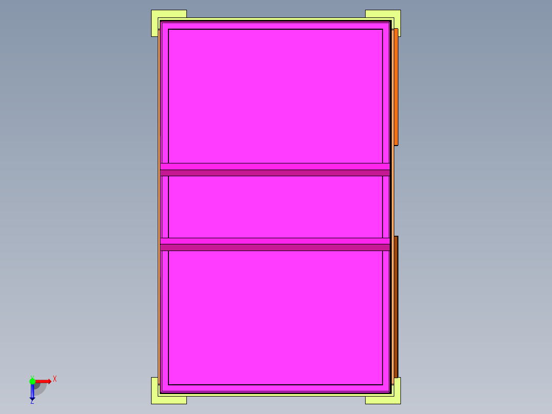 粮谷存储柜俯视图