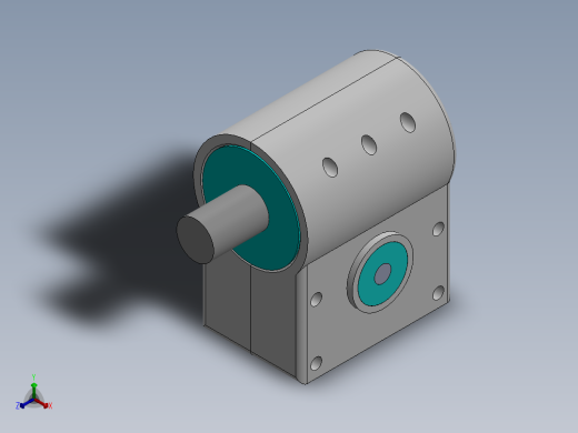 A0002499-蜗杆传动_变速箱正等轴测缩略图