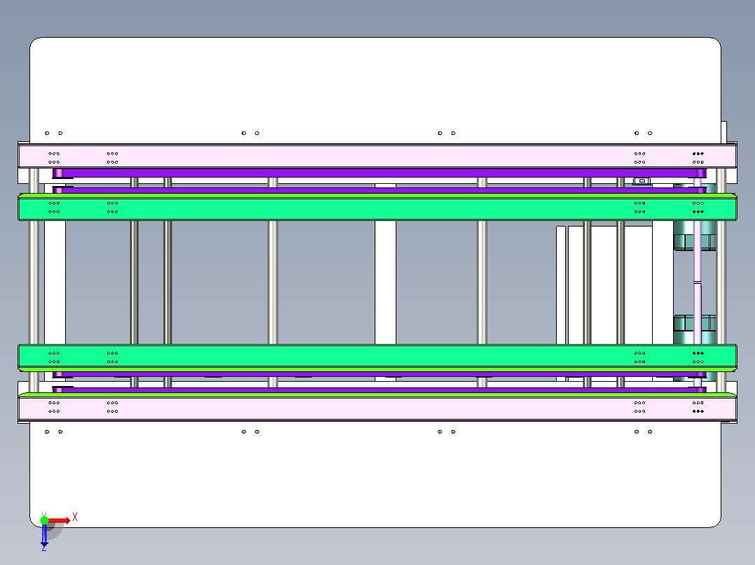 双道可调输送线俯视图