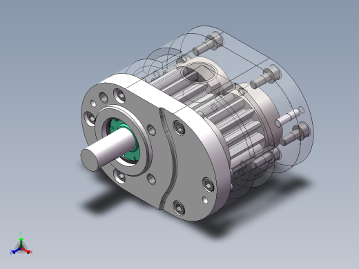 齿轮油泵3D图纸 solidworks课程设计图纸3D三维模型设计资料建模正等轴测缩略图