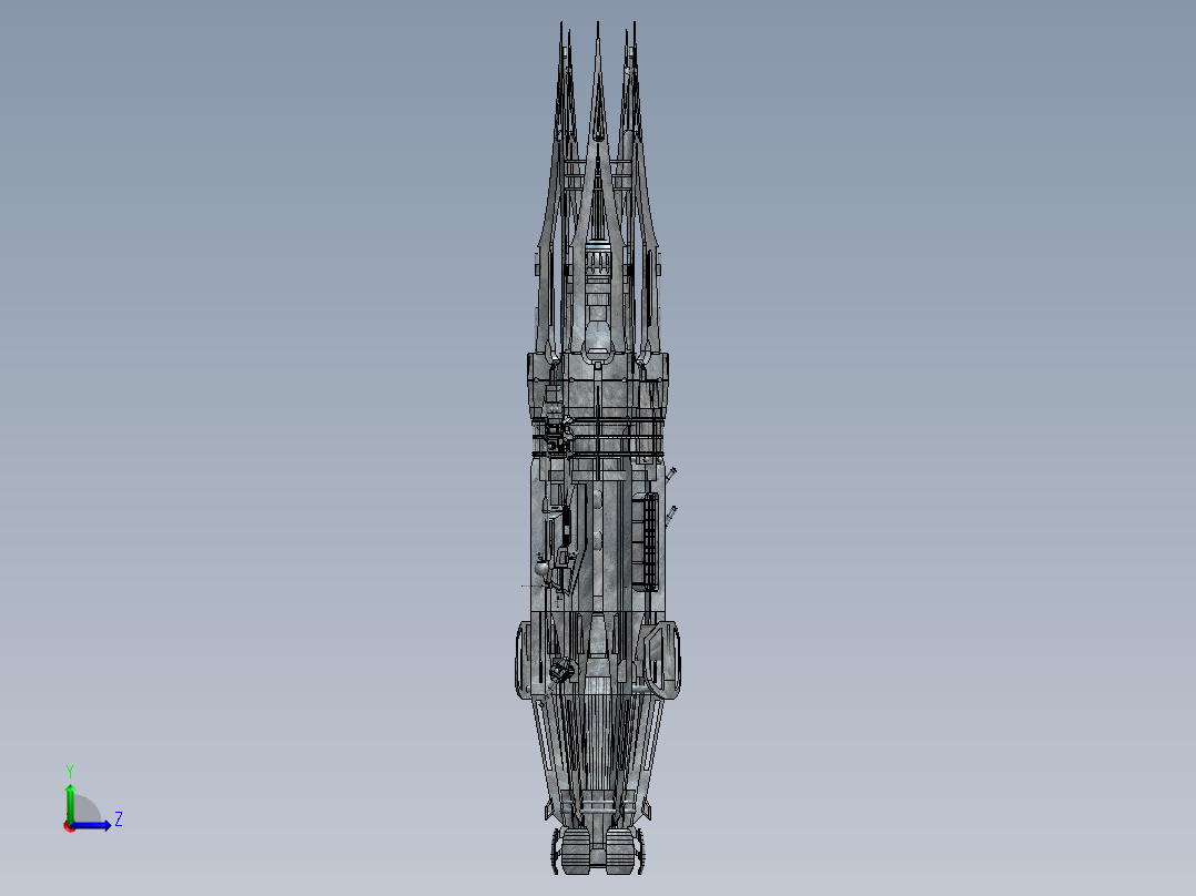 宇宙飞船(17)左视图