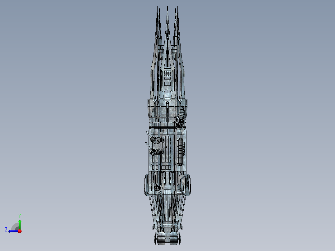 宇宙飞船(17)右视图