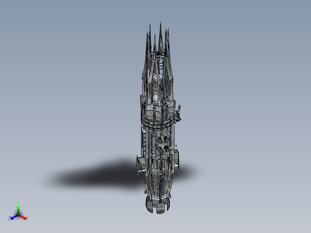 宇宙飞船(17)正等轴测图