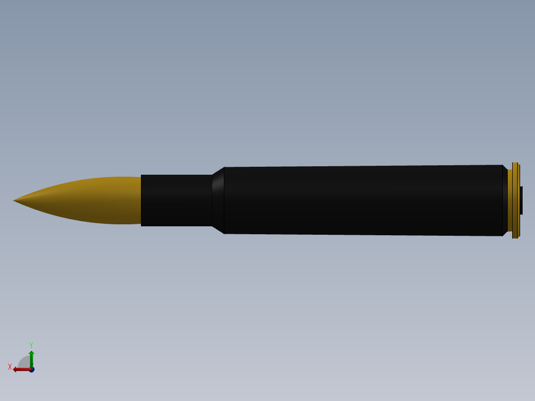 高精度穿甲工程子弹后视图