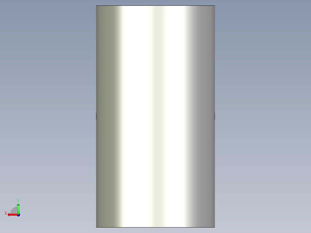 B3004440-简单的2英寸SCH80 PVC三通模型。后视图