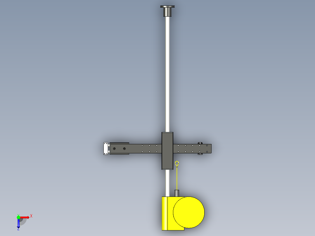电动螺丝枪支架助力臂平衡臂 气动螺丝刀平衡器 电批风批固定支架俯视图