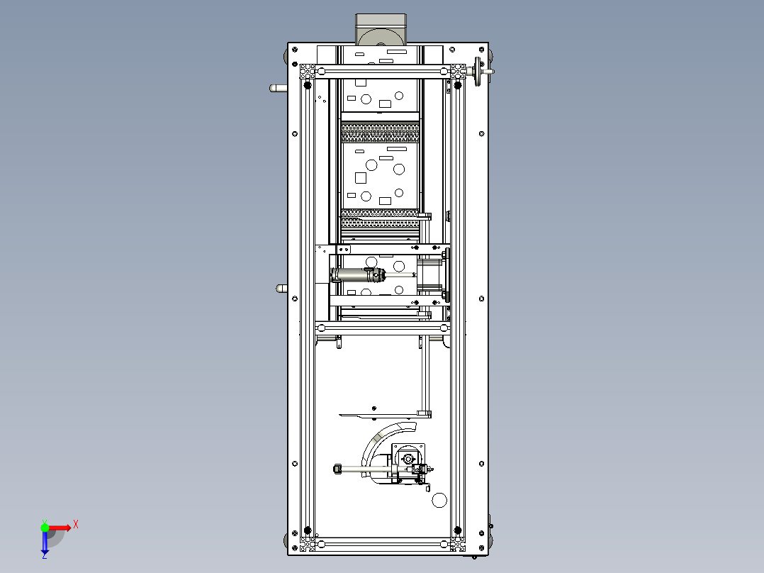 电子板卡清洗机俯视图