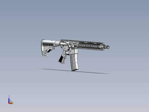 手枪左轮冲锋枪老式狙击步枪设计3D图纸afam-m4a2m-airsoft SW x_t