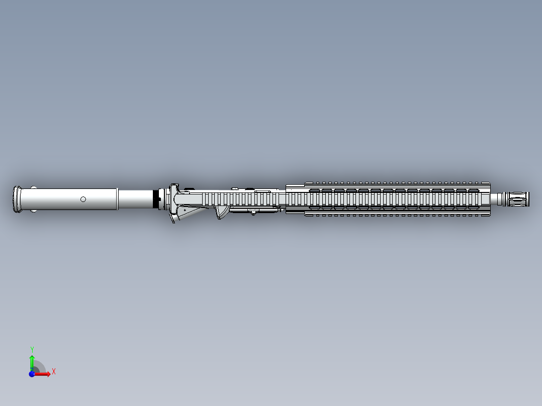 手枪左轮冲锋枪老式狙击步枪设计3D图纸afam-m4a2m-airsoft SW x_t俯视图